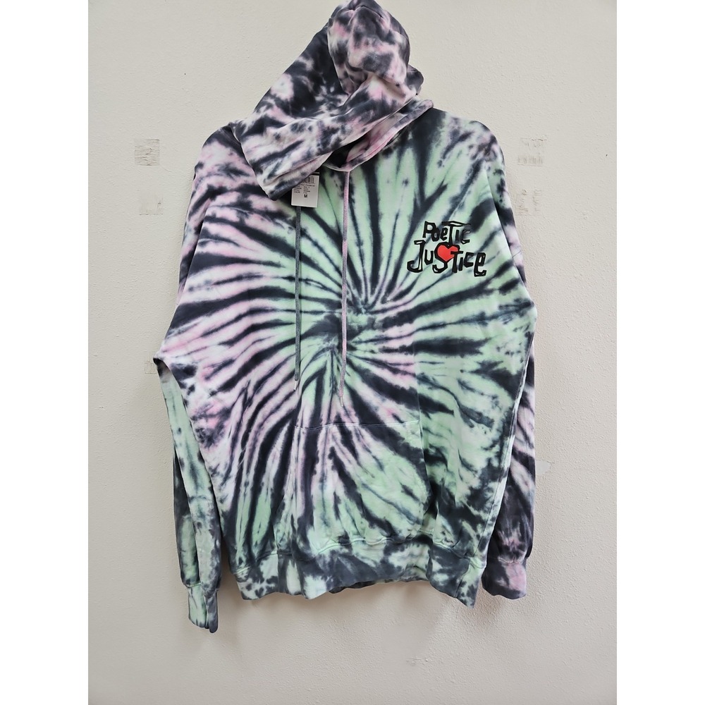 NWT rue 21 poetic justice 2pac tie dye hoodie sweatshirt size Medium